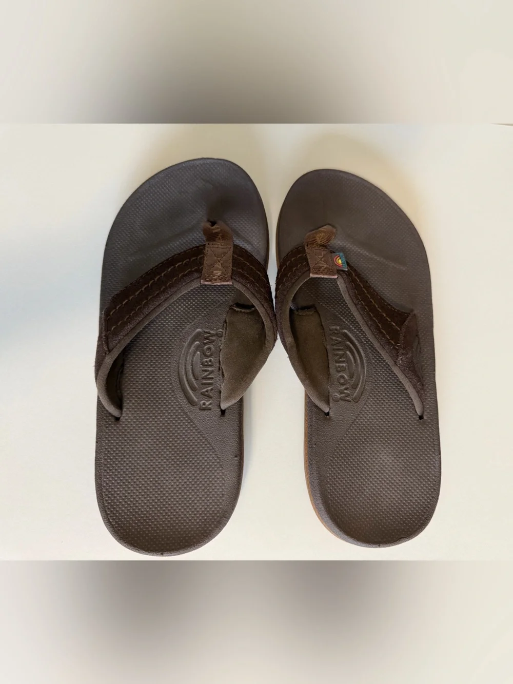 Men's 7 Dark Brown East Cape - Molded Rubber w/ Natural Suede Strap